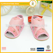 hot sale high quality lovely canvas cloth and pu upper baby girl sandals